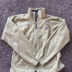 The North Face Olive Green and Gray Fleece Jacket